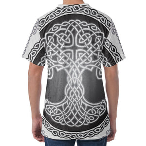 Celtic Knot Tree Of Life Print Men's Velvet T-Shirt