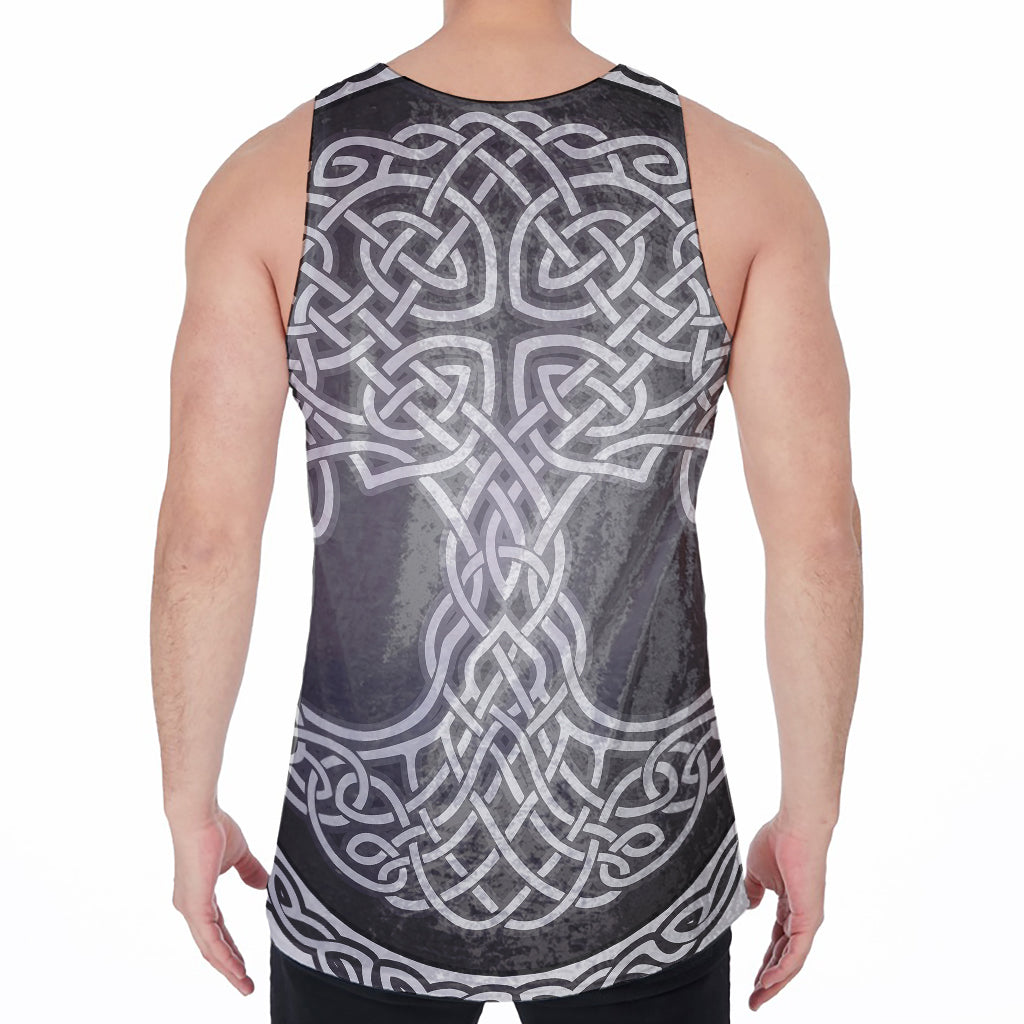 Celtic Knot Tree Of Life Print Men's Velvet Tank Top