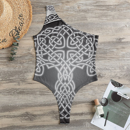 Celtic Knot Tree Of Life Print One Shoulder Bodysuit