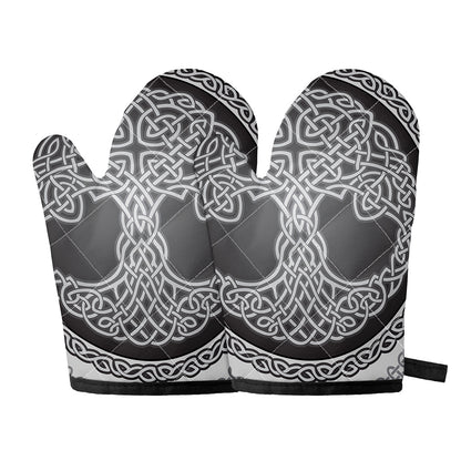 Celtic Knot Tree Of Life Print Oven Mitts