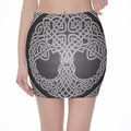 Celtic Knot Tree Of Life Print Pencil Mini Skirt