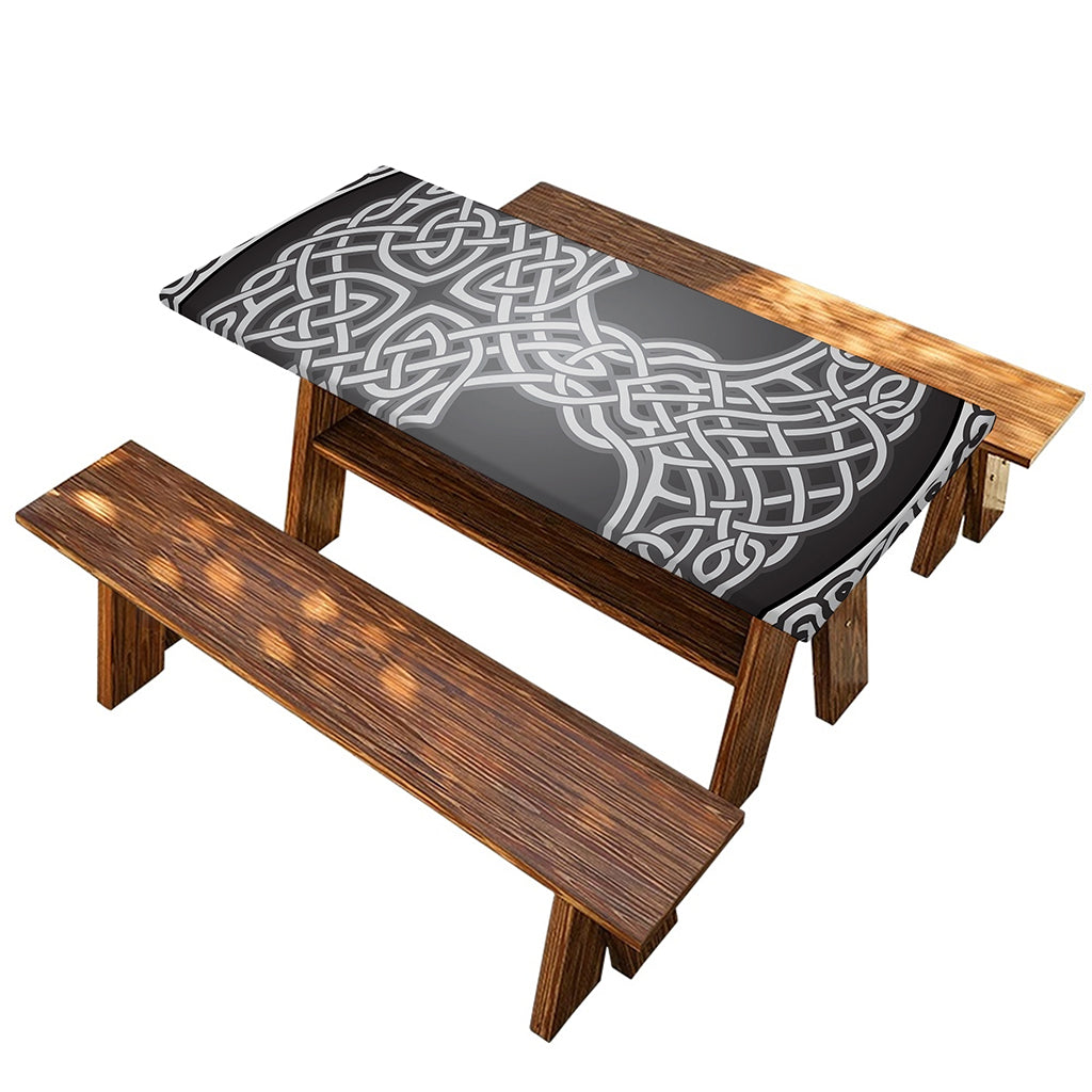 Celtic Knot Tree Of Life Print Picnic Table Cover