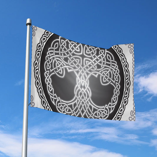 Celtic Knot Tree Of Life Print Polyester Flag