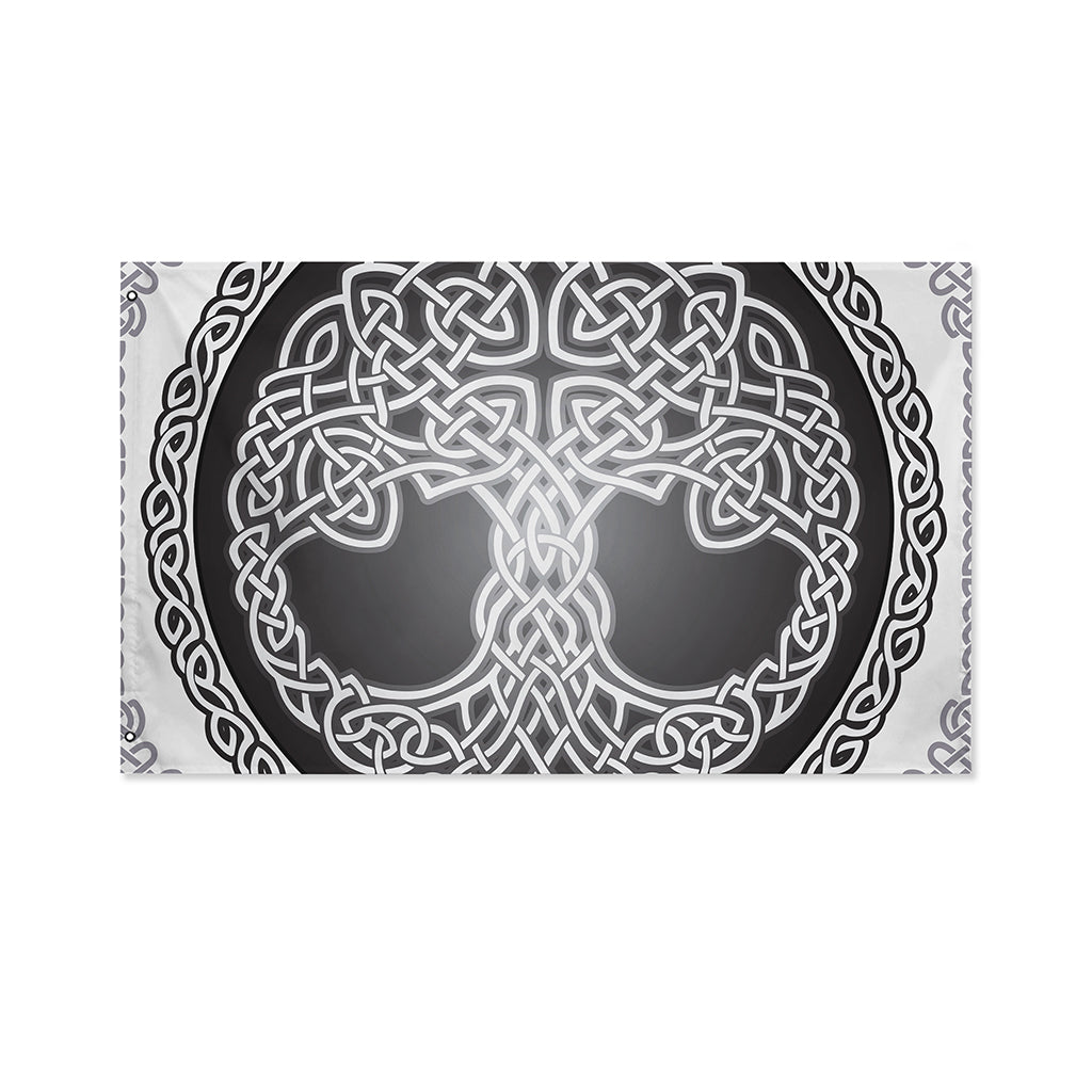 Celtic Knot Tree Of Life Print Polyester Flag
