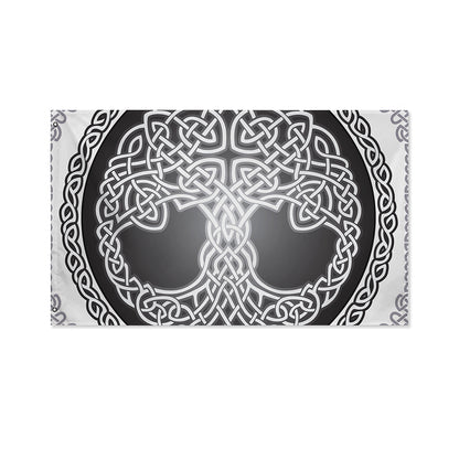 Celtic Knot Tree Of Life Print Polyester Flag