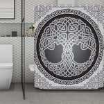 Celtic Knot Tree Of Life Print Polyester Shower Curtain