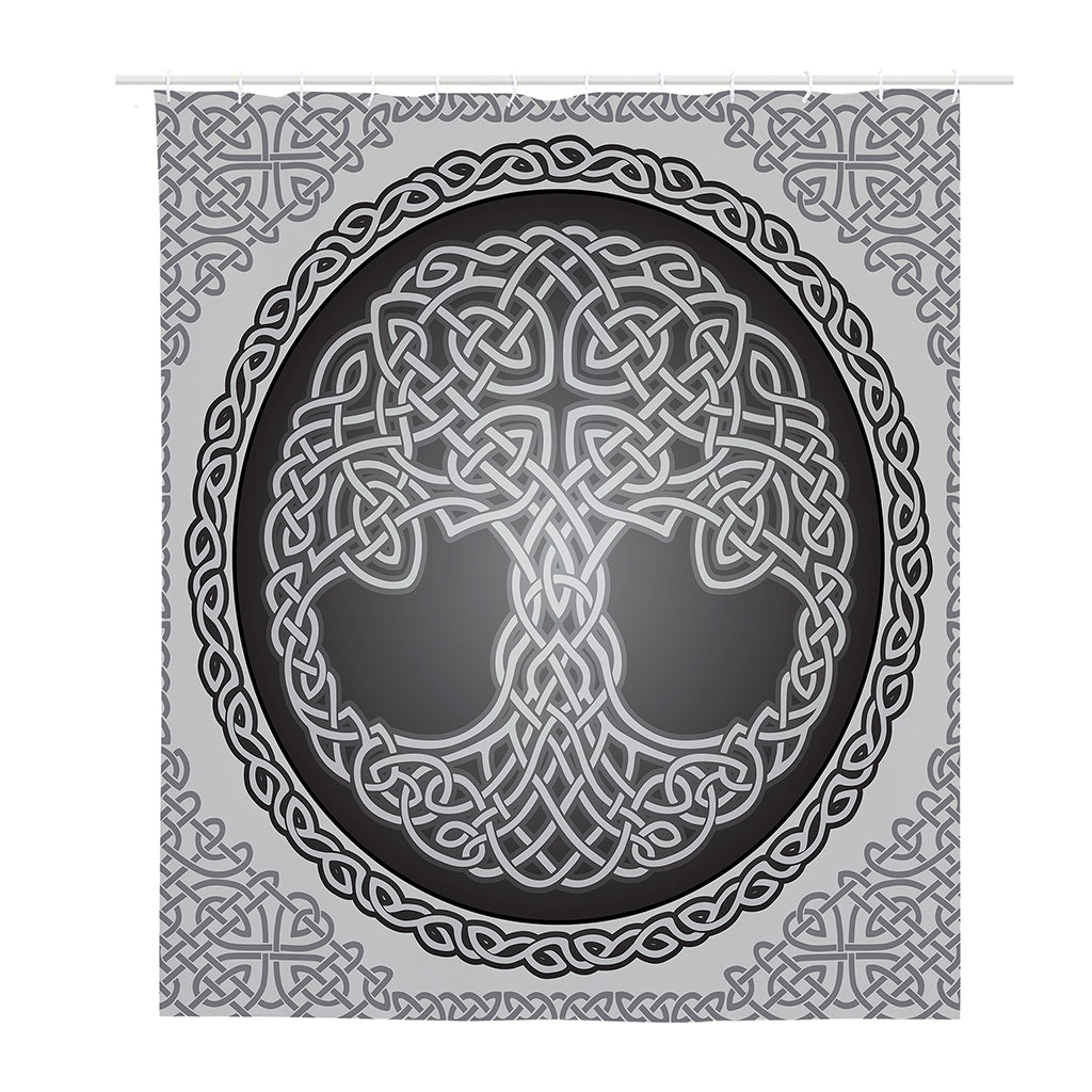 Celtic Knot Tree Of Life Print Polyester Shower Curtain