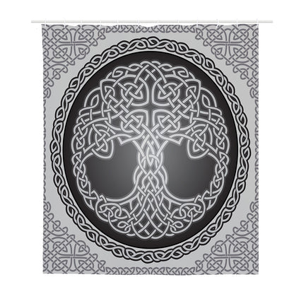 Celtic Knot Tree Of Life Print Polyester Shower Curtain