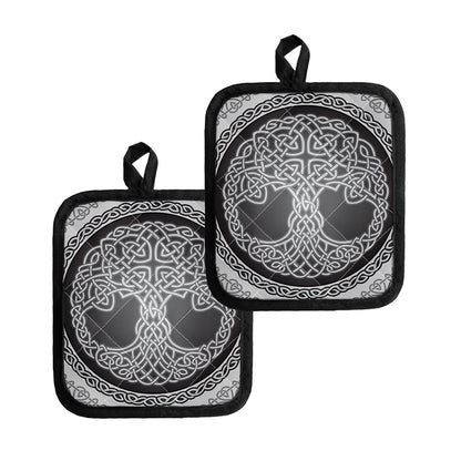 Celtic Knot Tree Of Life Print Pot Holders