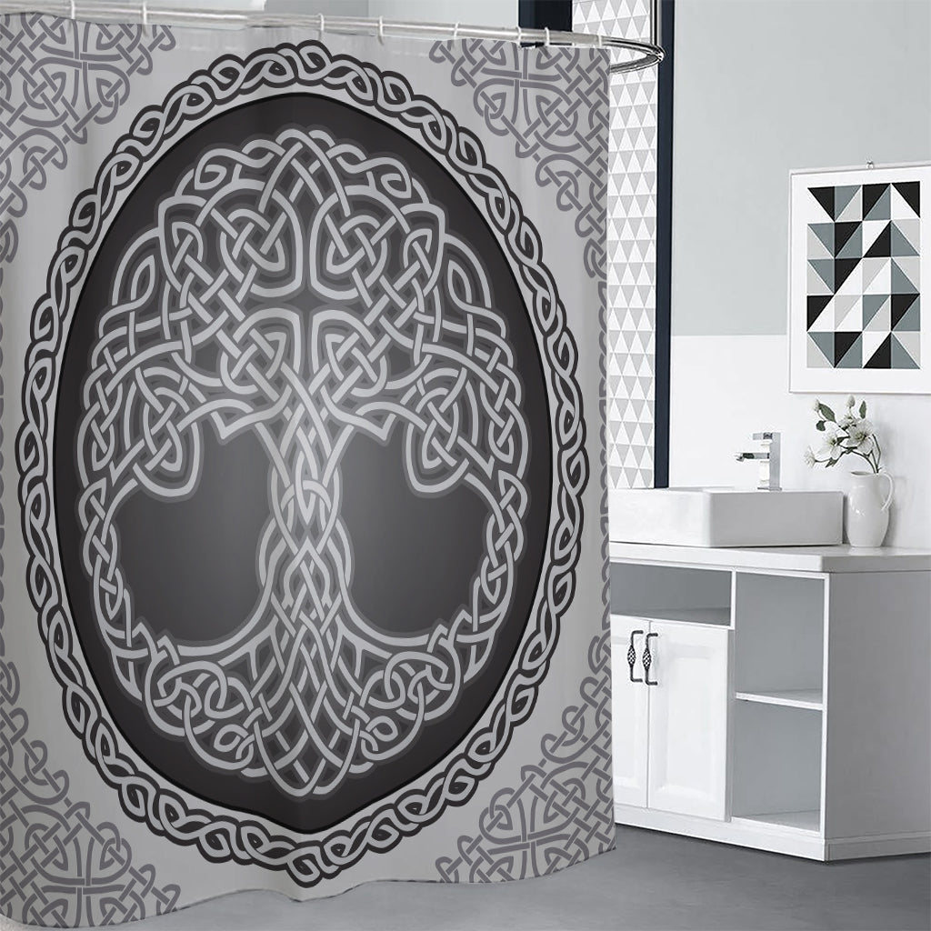 Celtic Knot Tree Of Life Print Premium Shower Curtain