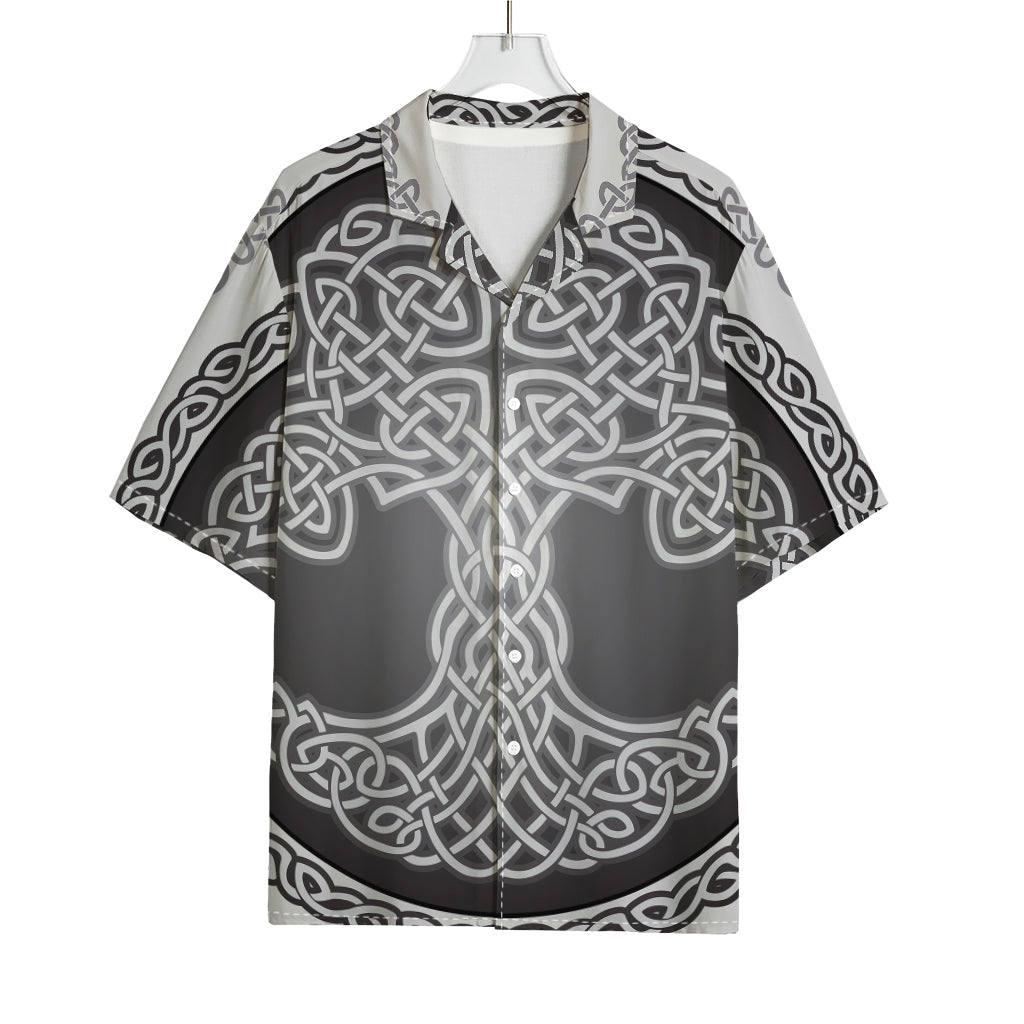 Celtic Knot Tree Of Life Print Rayon Hawaiian Shirt