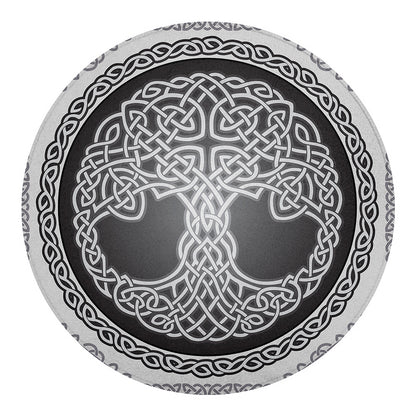 Celtic Knot Tree Of Life Print Round Blanket