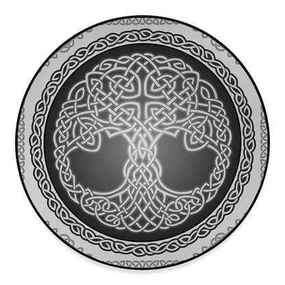 Celtic Knot Tree Of Life Print Round Floor Mat