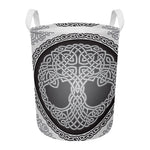Celtic Knot Tree Of Life Print Round Laundry Basket
