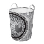 Celtic Knot Tree Of Life Print Round Laundry Basket