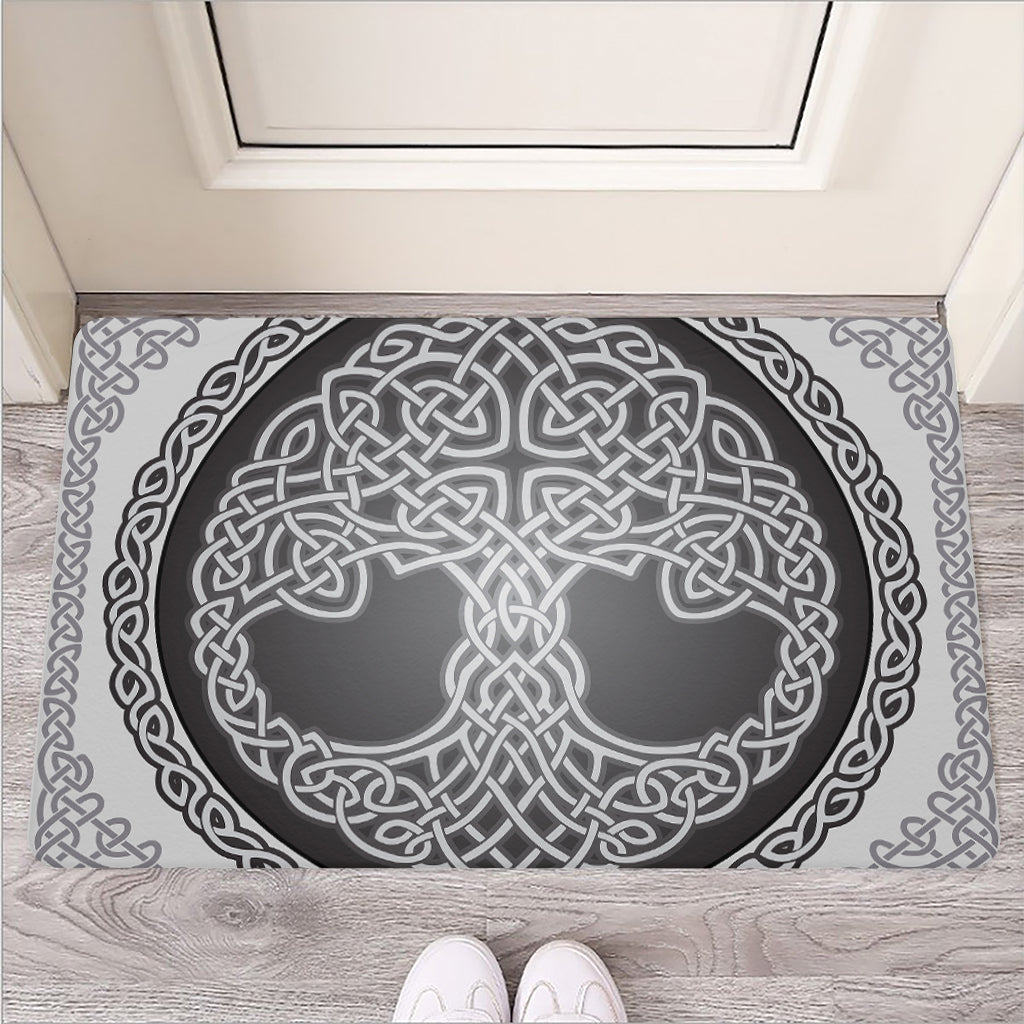 Celtic Knot Tree Of Life Print Rubber Doormat