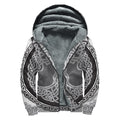 Celtic Knot Tree Of Life Print Sherpa Lined Zip Up Hoodie