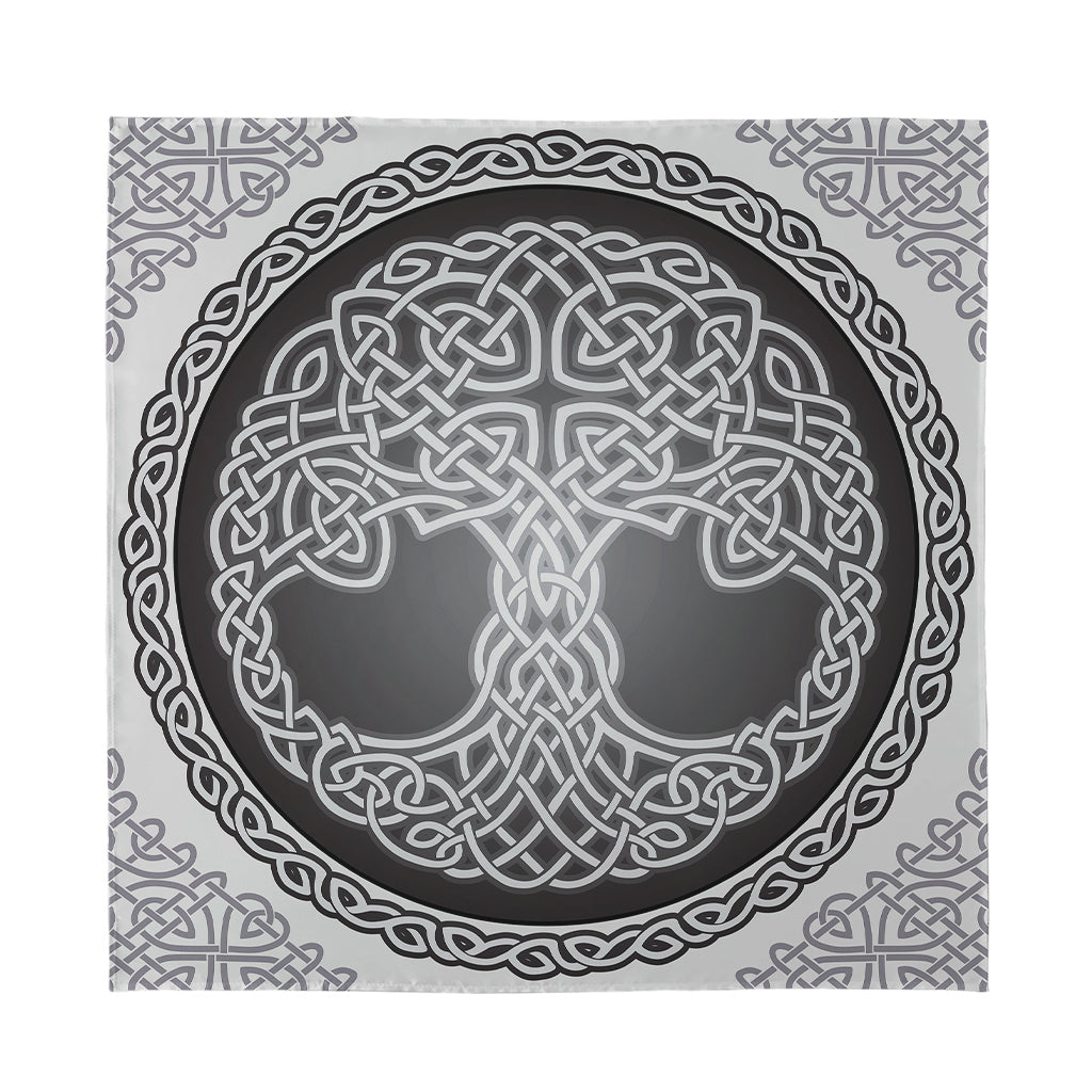 Celtic Knot Tree Of Life Print Silk Bandana