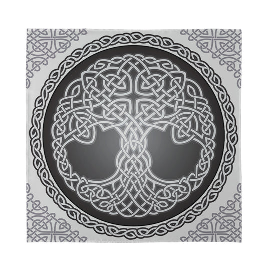 Celtic Knot Tree Of Life Print Silk Bandana