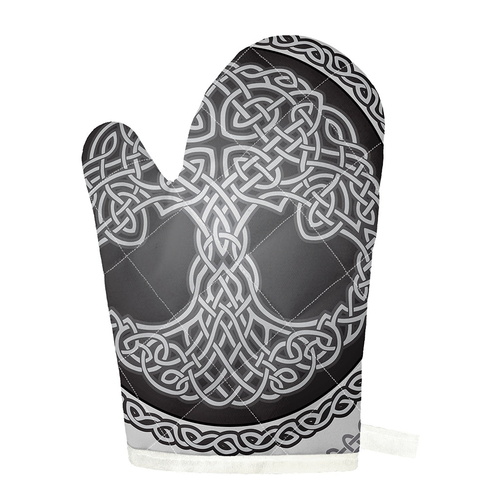 Celtic Knot Tree Of Life Print Single Oven Mitt