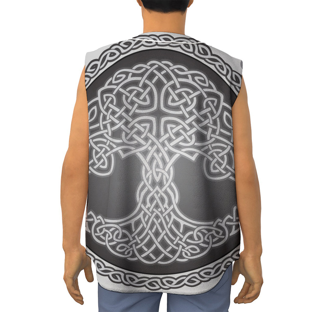 Celtic Knot Tree Of Life Print Sleeveless Baseball Jersey