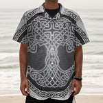 Celtic Knot Tree Of Life Print Textured Short Sleeve Shirt