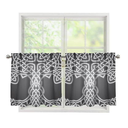 Celtic Knot Tree Of Life Print Tier Curtains