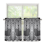 Celtic Knot Tree Of Life Print Tier Curtains