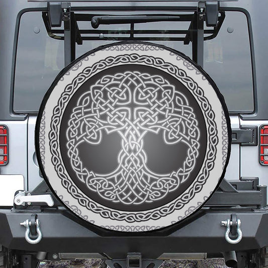 Celtic Knot Tree Of Life Print Tire Cover