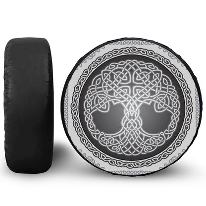 Celtic Knot Tree Of Life Print Tire Cover