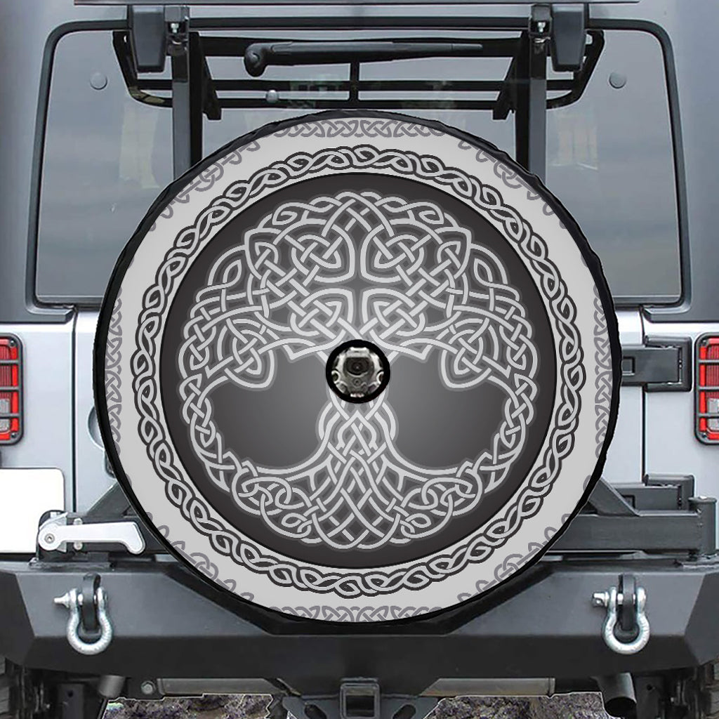 Celtic Knot Tree Of Life Print Tire Cover With Camera Hole