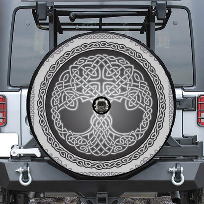 Celtic Knot Tree Of Life Print Tire Cover With Camera Hole