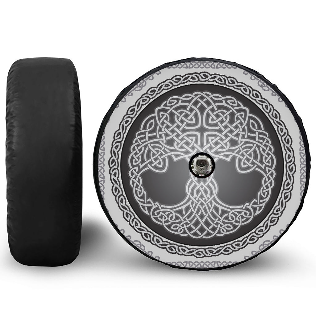 Celtic Knot Tree Of Life Print Tire Cover With Camera Hole