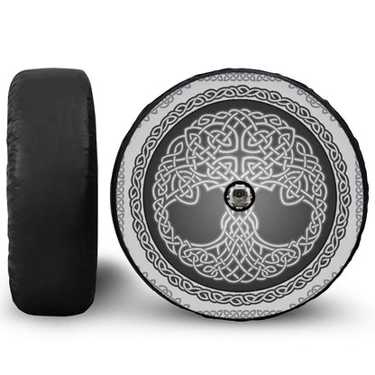 Celtic Knot Tree Of Life Print Tire Cover With Camera Hole