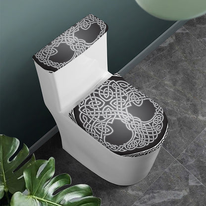 Celtic Knot Tree Of Life Print Toilet Lid And Tank Cover Set