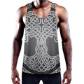 Celtic Knot Tree Of Life Print Men's Workout Tank Top