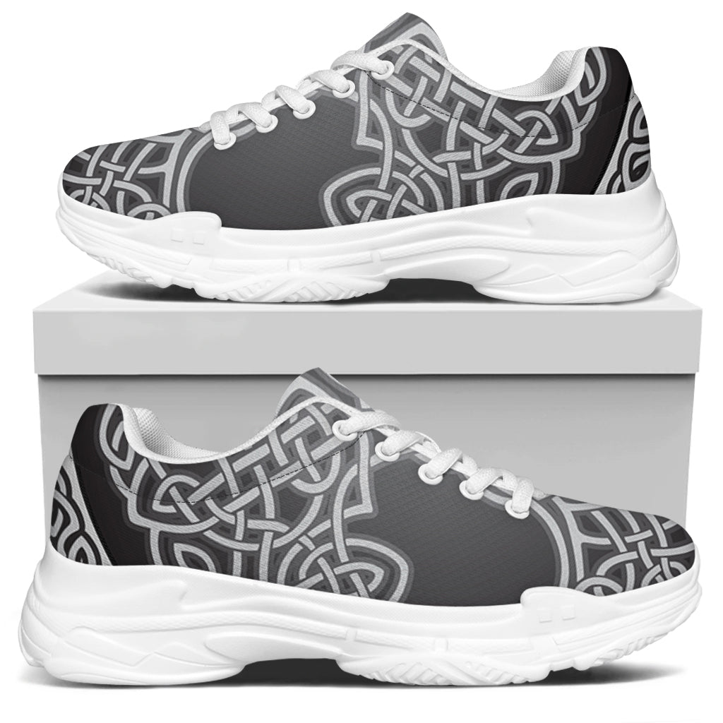 Celtic Knot Tree Of Life Print White Chunky Shoes