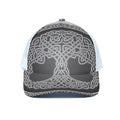 Celtic Knot Tree Of Life Print White Mesh Trucker Hat