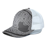 Celtic Knot Tree Of Life Print White Mesh Trucker Cap