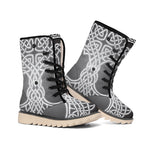 Celtic Knot Tree Of Life Print Winter Boots