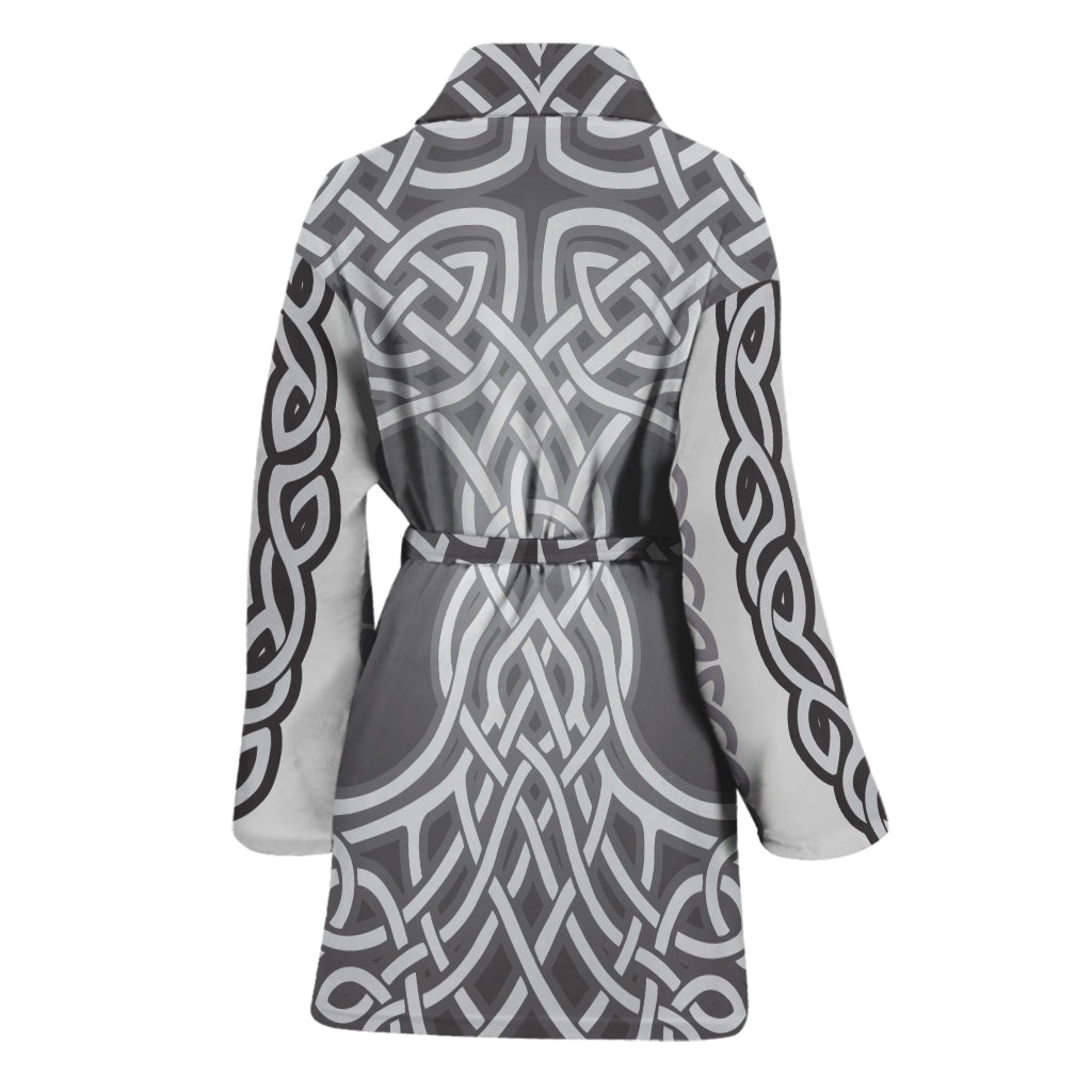 Celtic Knot Tree Of Life Print Women's Bathrobe