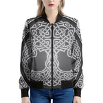 Celtic Knot Tree Of Life Print Women's Bomber Jacket
