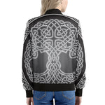 Celtic Knot Tree Of Life Print Women's Bomber Jacket