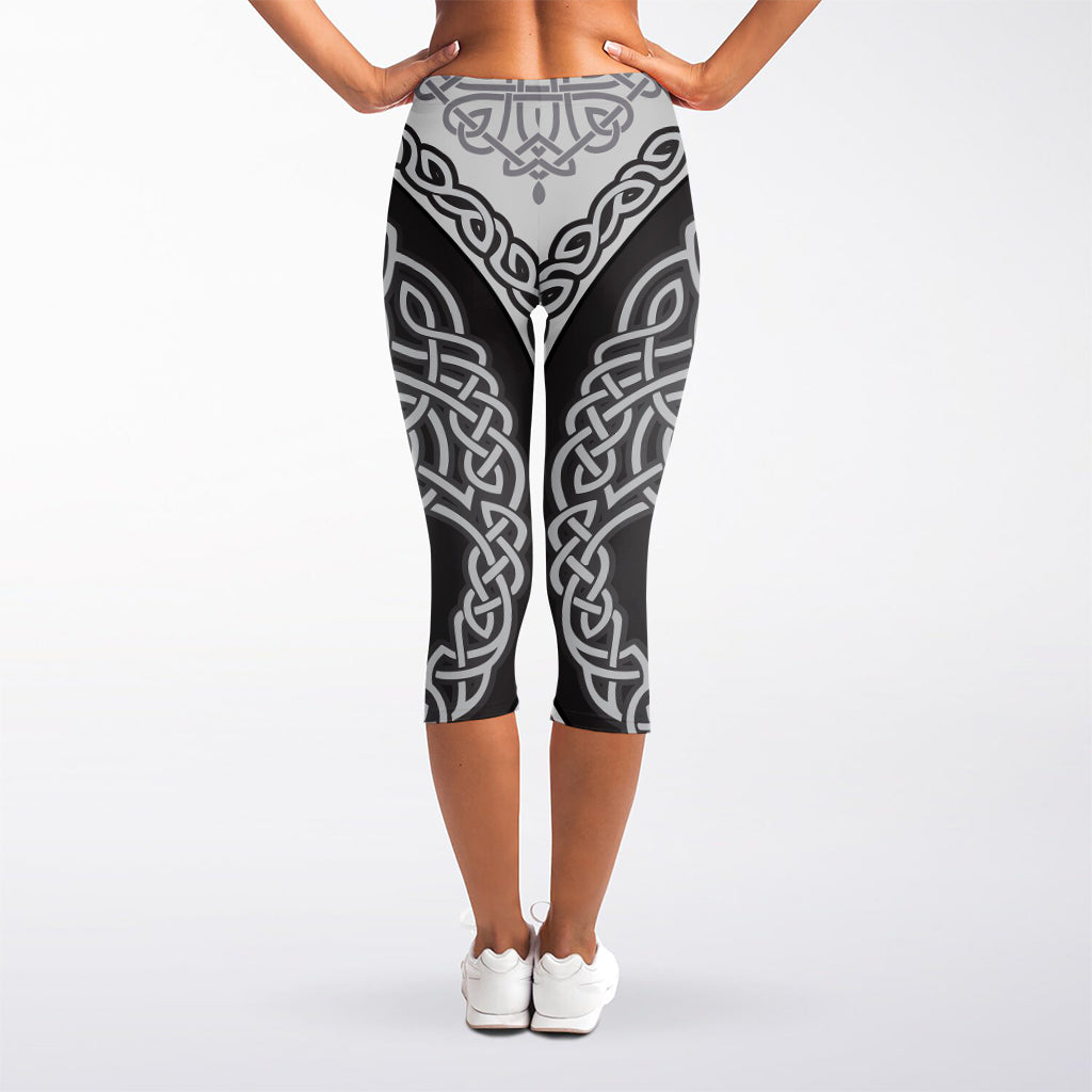 Celtic Knot Tree Of Life Print Women's Capri Leggings