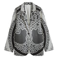 Celtic Knot Tree Of Life Print Women's Cotton Blazer