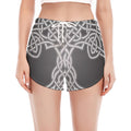 Celtic Knot Tree Of Life Print Women's Split Running Shorts