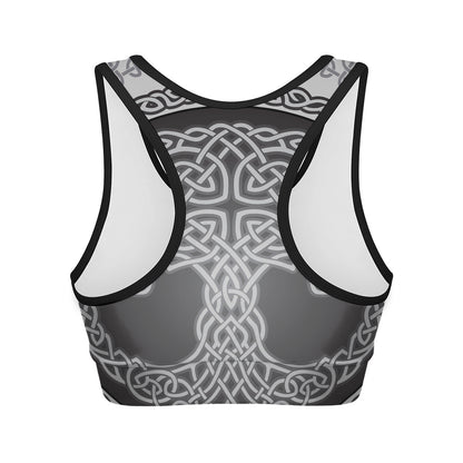 Celtic Knot Tree Of Life Print Women's Sports Bra