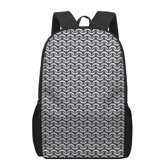 Chainmail Print 17 Inch Backpack