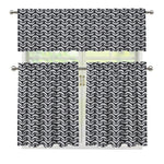 Chainmail Print 3 Piece Kitchen Curtains