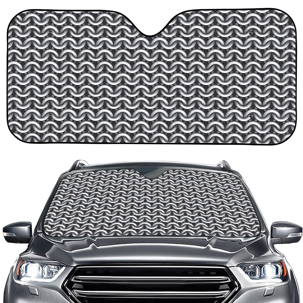 Chainmail Print Car Windshield Sun Shade